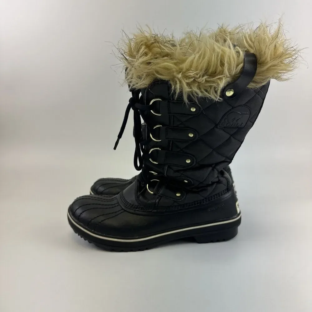 Sorel Torfino Mid Boots Winter Faux Fur Trim Fleece Lined Waterproof Womens 9